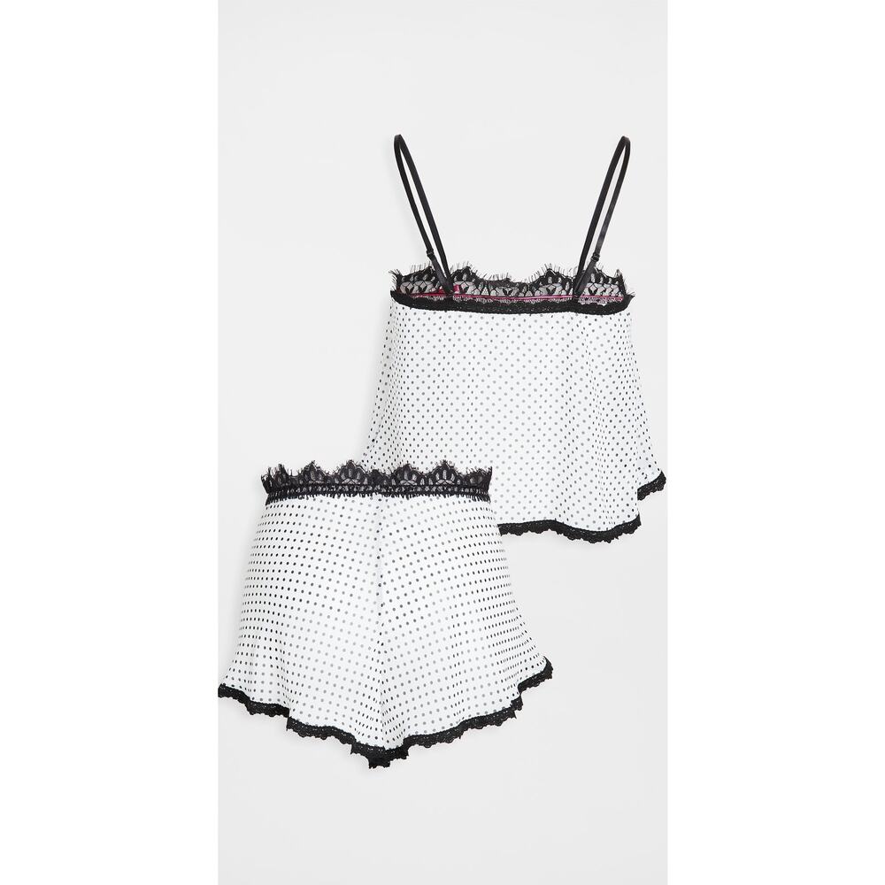 New Hanky Panky Spot on Chiffon Sleep Set, Black-White Women's Size M - Picture 2 of 10